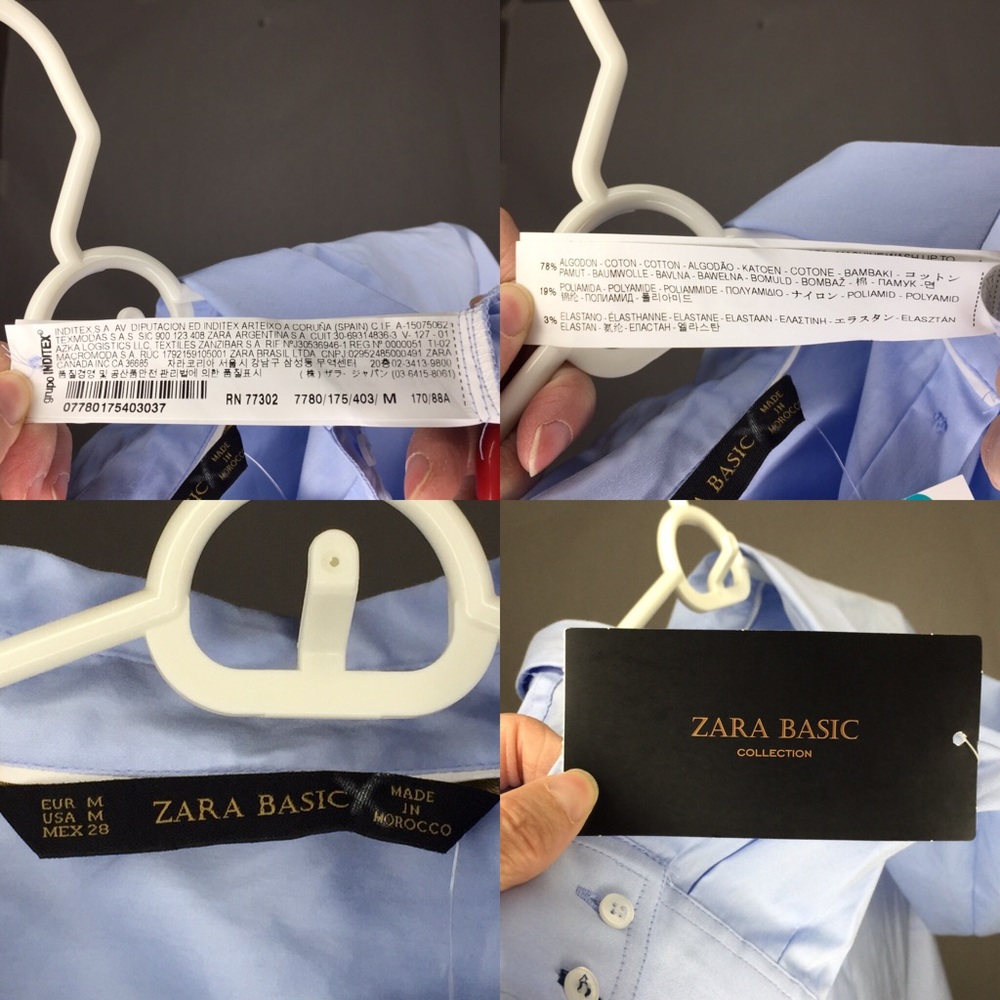 Zara Basic Collection Blouse-Size M-Light Blue - image 8